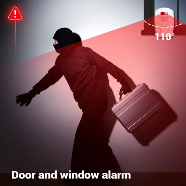 Infrared Motion Sensor Alarm - Burglar Alarm With 2 Remote Controls, Suitable For Home/Garages/Shops - Image 5