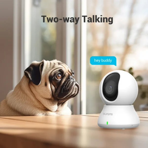 Blurams 2.4GHz WiFi Indoor Camera, 2K, 360° PTZ Pet Dog IP CCTV Camera with Phone App, 2-Way Talk, Night Vision, for Home Securi - Image 5