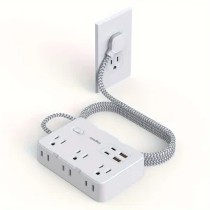 Multitap Power Strip US Plug AC Outlet USB Port Type C 5ft Braided Extension Cord Smart Home Electrical Socket Network Filter