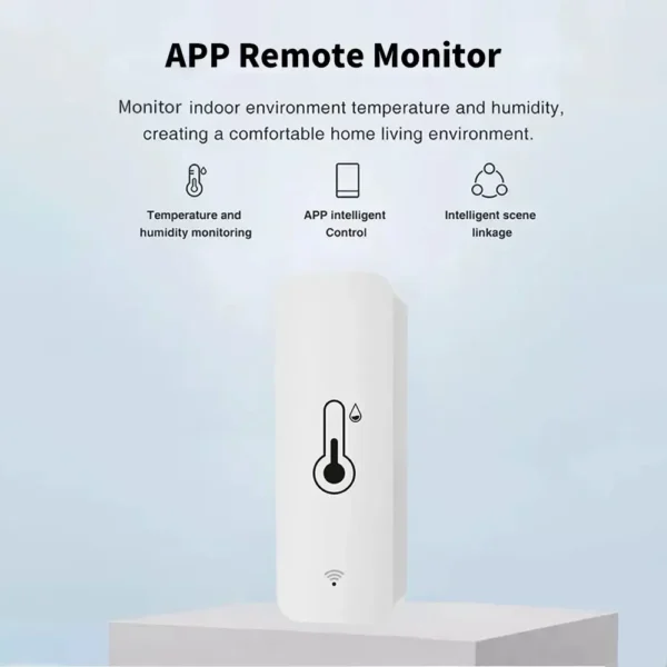 Tuya WiFi Smart Temperature And Humidity Sensor Battery Powered ZigBee Smart Home Security Work With Alexa Google Home - Image 2