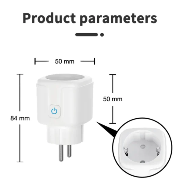 Tuya Zigbee Smart Plug 16A/20A EU Smart Socket With Power Monitoring Timing Function Work With Alexa GoogleHome Yandex - Image 3