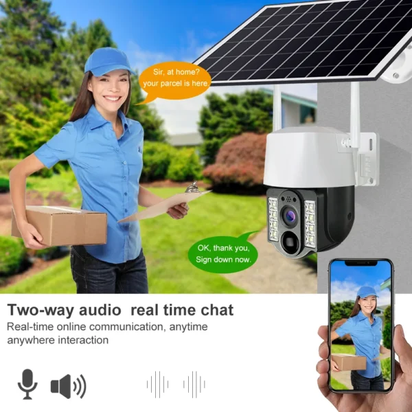 4G SIM Card wifi Camera IP solar 5MP HD Night Vision Smart Home Security CCTV Wireless Outdoor Video Surveillance Cameras - Image 6