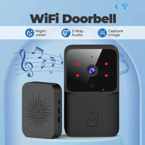 WiFi Video Doorbell Wireless HD Camera PIR Motion Detection IR Alarm Security Smart Home Door Bell WiFi Intercom for Home - Image 2