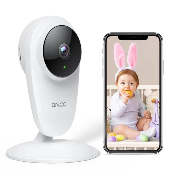 GNCC C1Pro 2k Smart wifi Baby Monitor Camera, Indoor Surveillance Camera, WiFi Camera, Motion/Sound Detection