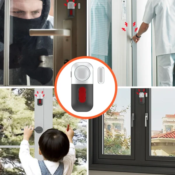 Home Security Burglar Alarm Wireless Door Opening Alarm Anti Theft Intruder Enter House Magnetic Sensor Door Window Entry Alarm - Image 6