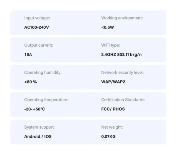 CORUI Tuya US Smart Plug WiFi 10A Timing Function Smart Life Remote Control Socket Outlet Compatible With Alexa Google Home - Image 6