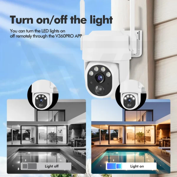 5MP IP Solar Power WiFi Camera PTZ Outdoor IP66 Waterproof 8000mAh Built-in Battery Surveillance Cam PIR Human Detection 5X Zoo - Image 4