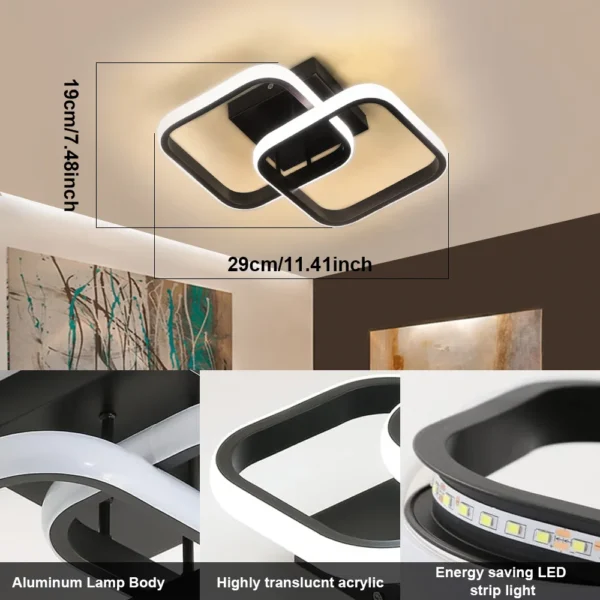 LED Ceiling Light Aisle Small Lamp Corridor Lights Modern Ceiling Lighting Fixture for Bedroom Kitchen Study Hallway Living Room - Image 3