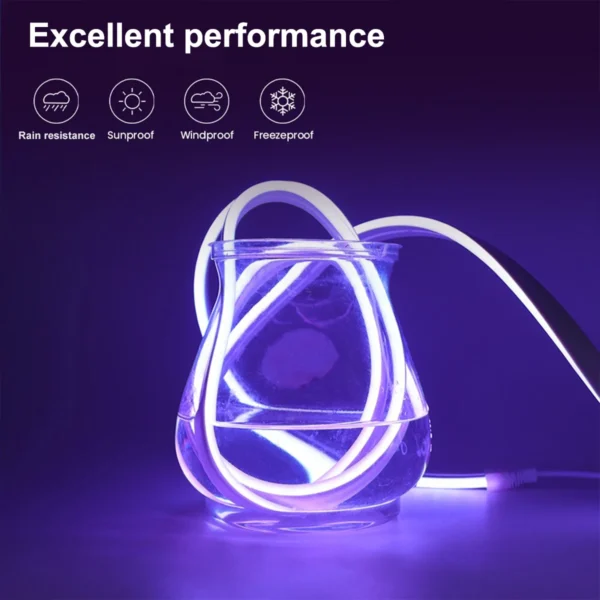 3M 5M RGB Remote Control LED Neon Light USB Flexible Waterproof Neon Light Strip for Party Bedroom Neon Light Decoration Light - Image 6