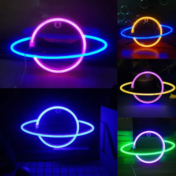 1pc, cool neon light battery/USB power supply, game room bedroom party, wedding girl boy room decoration light, birthday gift - Image 4